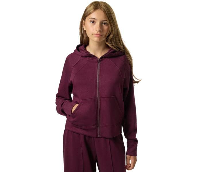 Betty fullzip huvtröja, WINE, Barn, 134-140