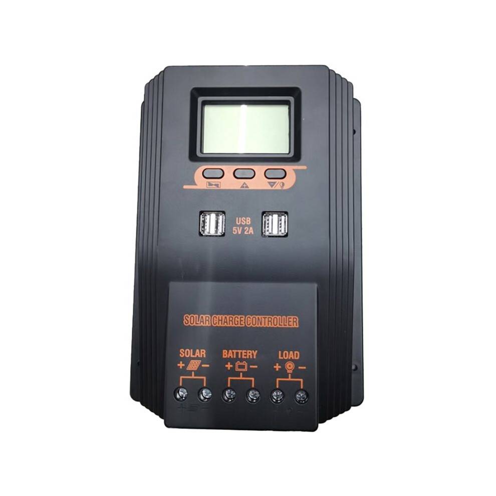 MPPT/PWM Solar Charger Controller 80A Solar Panel Regulator LCD Display Various Load Control Modes
