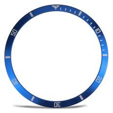 Samsung Galaxy Watch7/6/5/4 - 40mm - Selvklæbende metal urskive beskytter - Blå