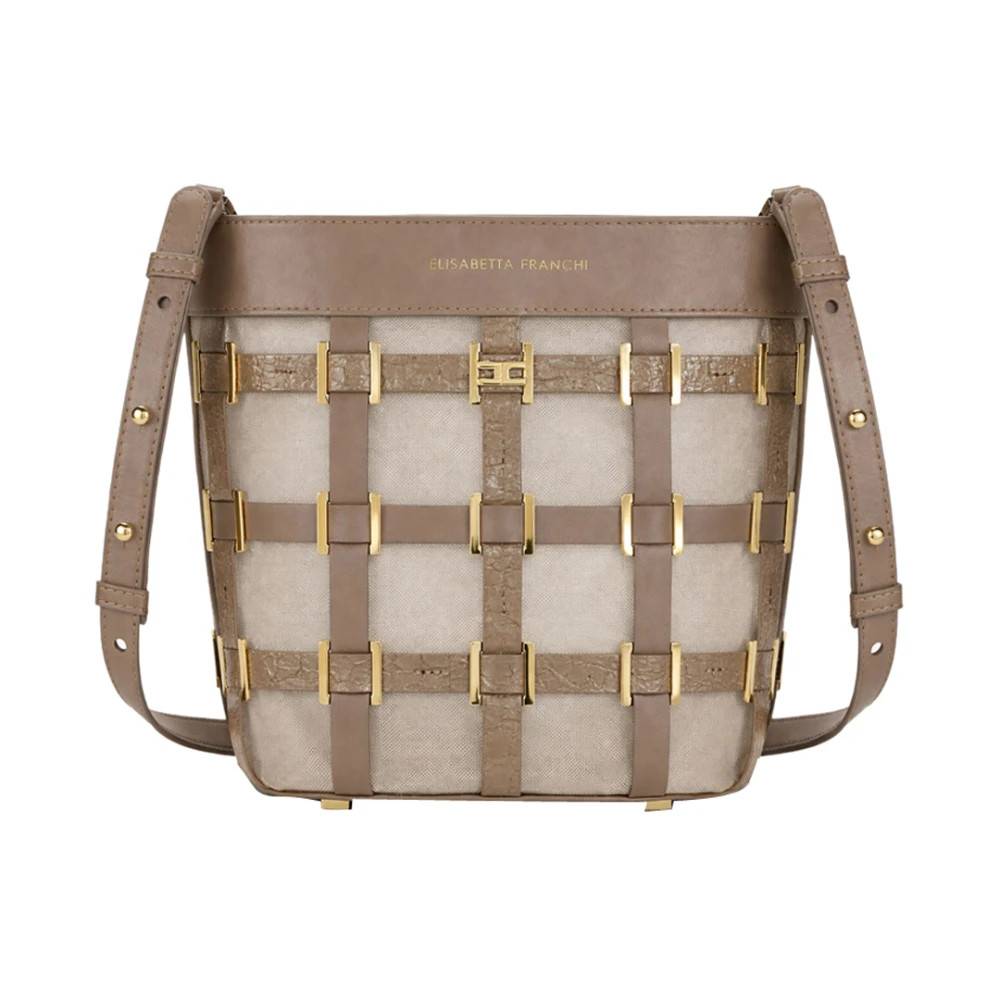 Elisabetta Franchi Bucket Bag - Tasker - Dame - Beige - ONE SIZE - Uld
