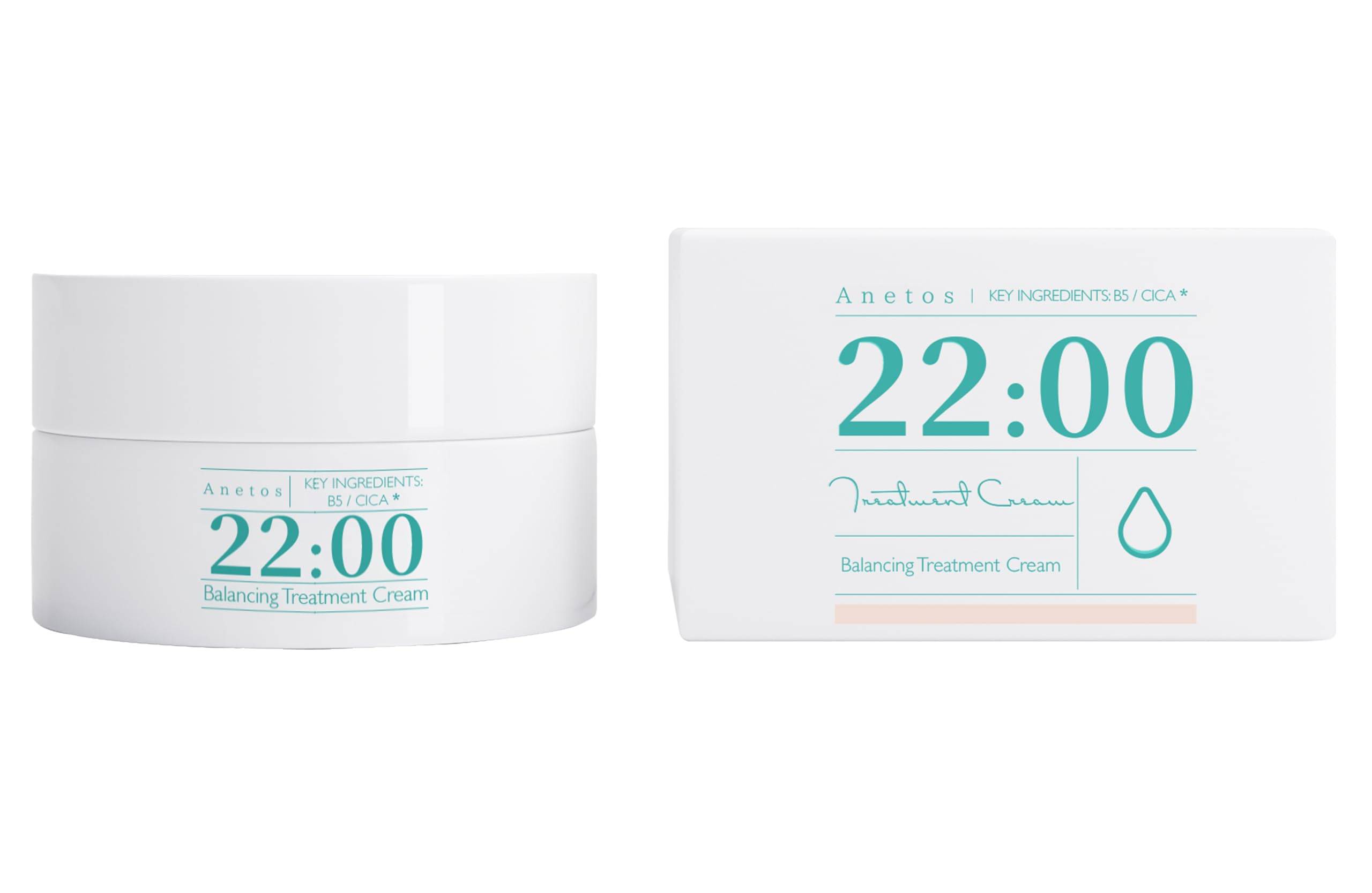 Anetos 22:00 Anetos Balancing Treatment Cream - Moisturizing Care, Richly Moisturizing, Suitable for Sensitive, Oily, and Dry Skin - Skincare Cream (5
