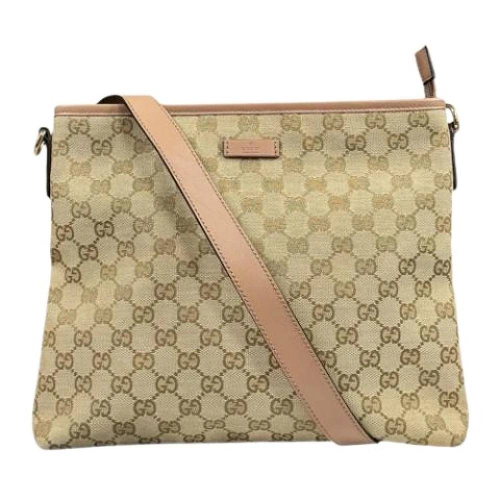 Gucci Vintage Pre-owned GG Canvas Skuldertaske - Vintage - Dame - Beige - ONE SIZE - Uld