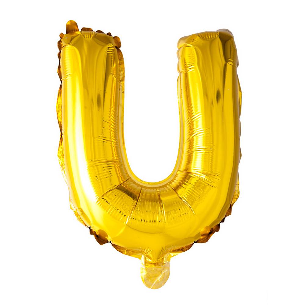 Folieballon "U" Guld - 41cm