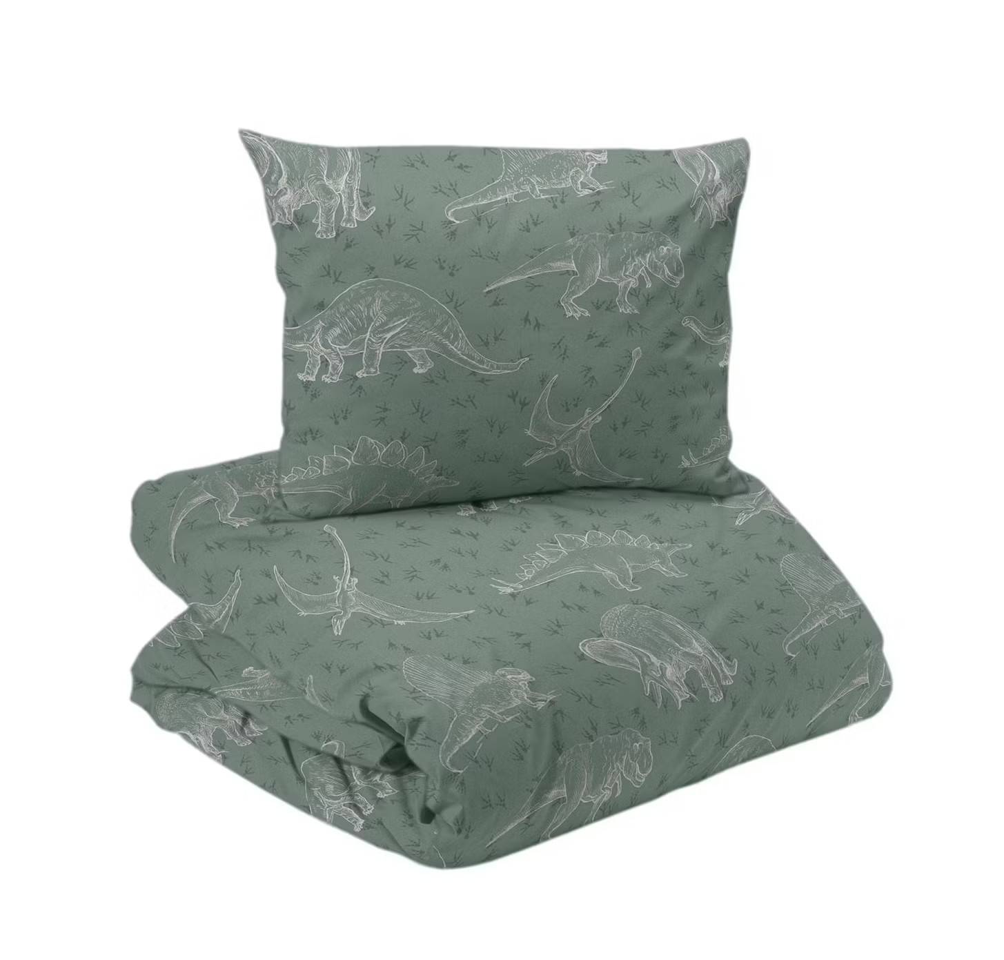 Dino Grön Bäddset Enkeltäcke 150x210 Redlunds