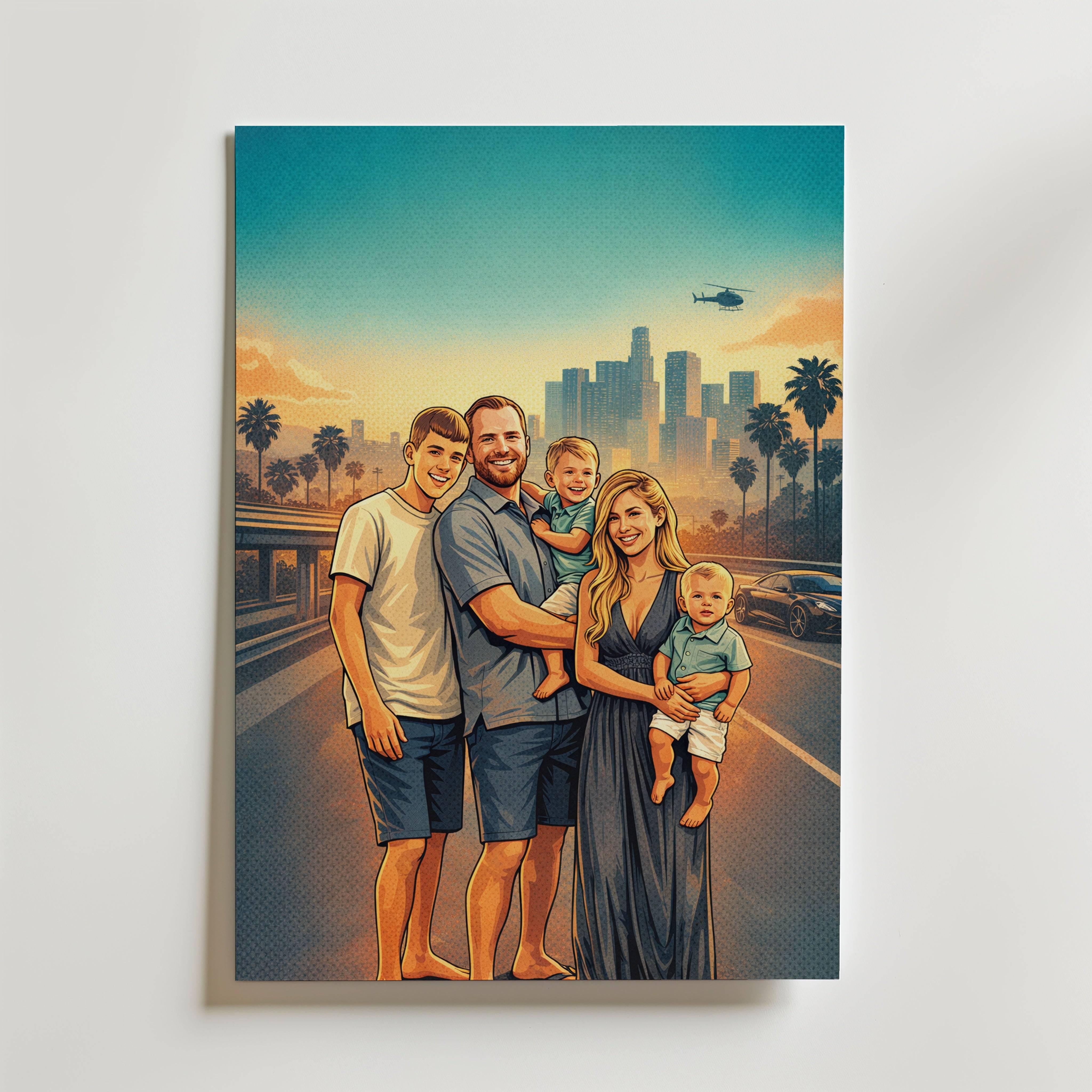 Personlig Poster GTA - Skapa din egen design - Premium Canvas 21x30 cm