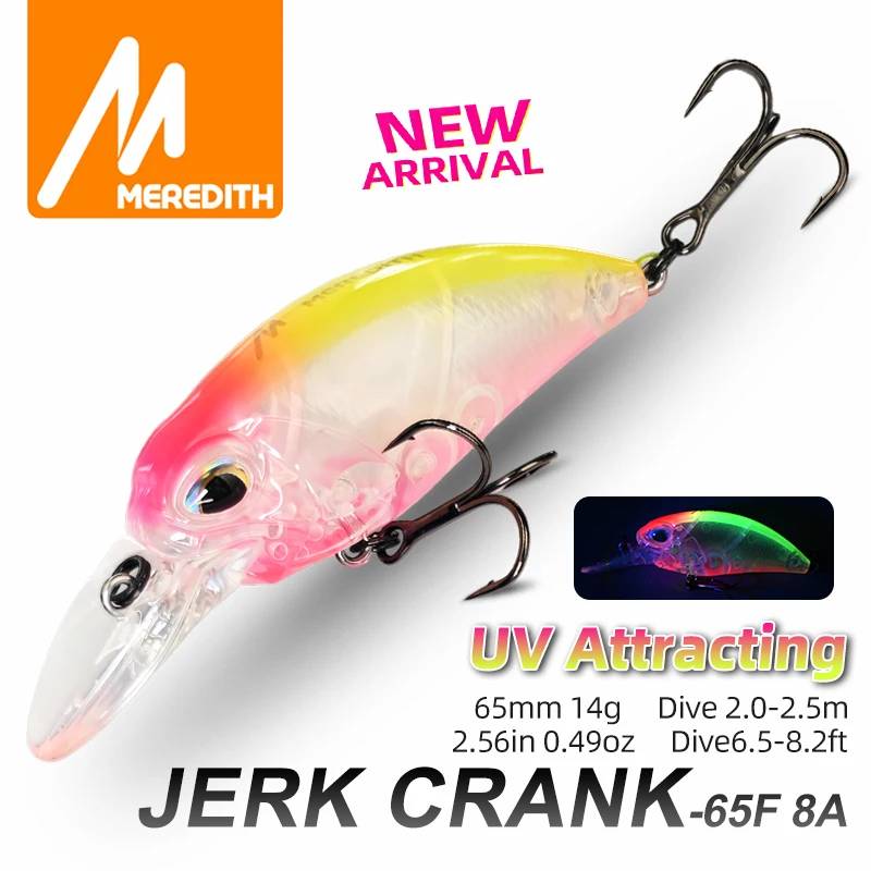 MEREDITH Fishing Lure Crank Bait 65mm 14g Slow Sinking Fishing Lures Swing Small Cranks Hard Baits Wobblers Fishing Tackle