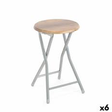Taburet Confortime Træ Metal 30 x 30 x 46 cm (6 enheder)