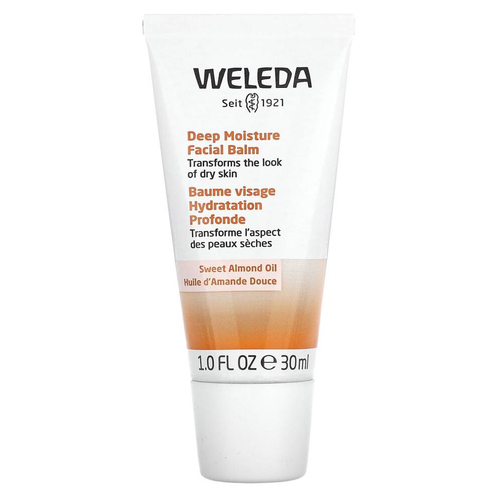Weleda, Djup fuktighet ansiktsbalsam, Mandelolja extrakt, 1 fl oz (30 ml)