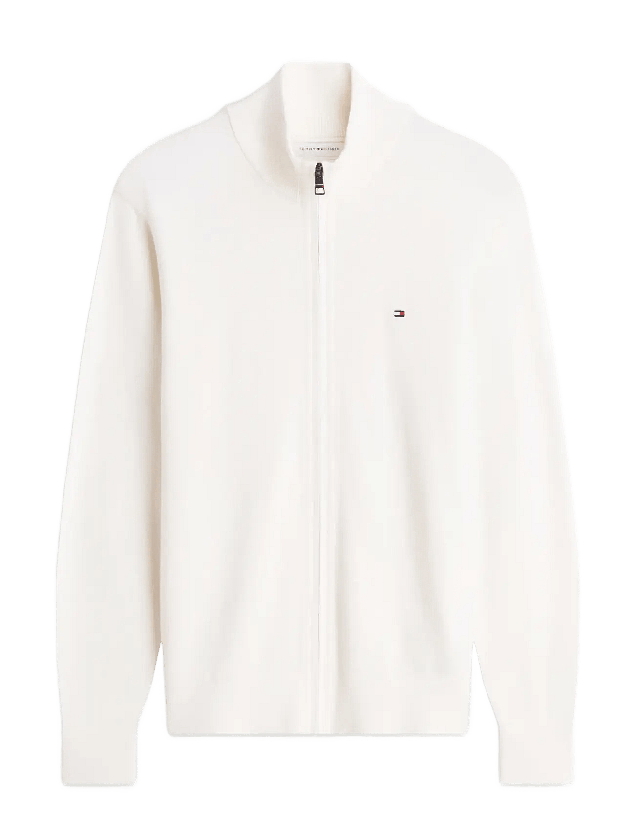TOMMY HILFIGER Pima Org Ctn Cashmere Zip Thru | Cream | L