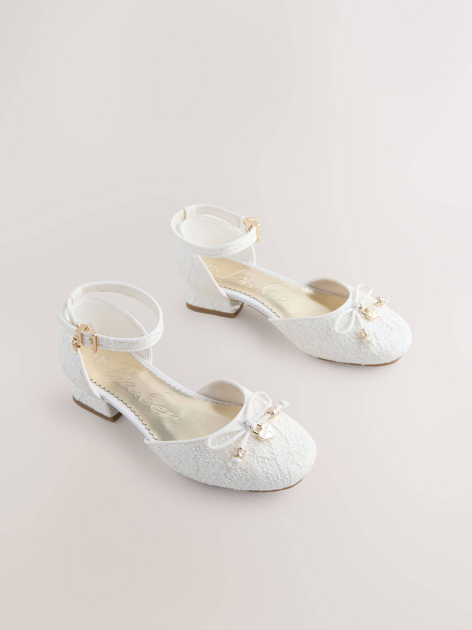 Baker by Ted Baker Baker by Ted Baker Glitter Sløjfe Sko med Hæle til Lejligheden - EU 28 (UK 10)