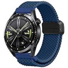 Armband för Huawei Watch GT4 46 mm/GT3 46 mm/GT2 46 mm, 22 mm magnetiskt band justerbar nylonersättning för Huawei Watch GT4 Pro/GT3 Pro/GT2 Pro/GT2e/Galaxy Watch 3 45 mm/Galaxy Gear S3