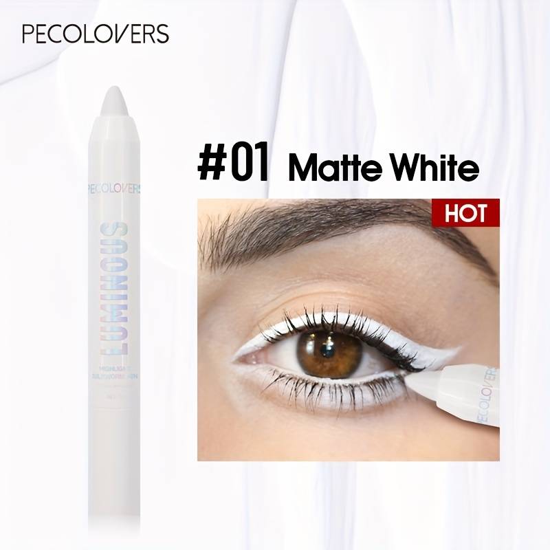 Pecolovers Waterproof Shiny Eyeshadow Highlighter Stick - Single Color Highlighter Pen With Smooth Applicator Tip, Long-lasting Suitable For Swirl Looks, Glow For , For , Portable Highlighter Wand