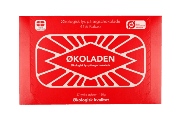 Økoladen - 27 Stk. Pålægschokolade - Lys 41%.