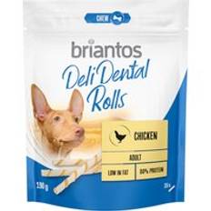 Briantos Deli Rolls Dental ca 12,7 cm ⌀ 1,7 cm för hundar - Ekonomipack: 2 x 190 g