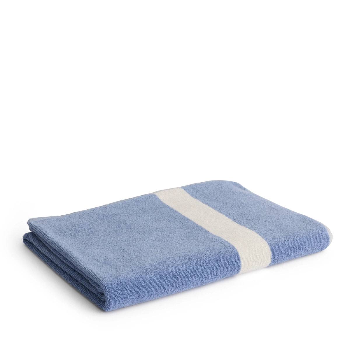 HAY Stripe Bath Sheet - 100x150cm. - Dusty Blue