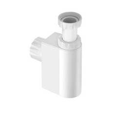 VATTENLÅS 32/40 MM FÖR TVÄTTSTÄLL GOLV/VÄGGUTLOPP MED TILLUFTSVENTIL VIT TRAP-VENT PLAIN
