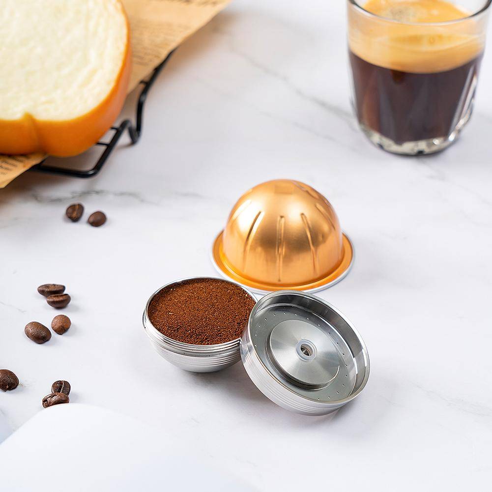 För Nespresso Vertuoline Pop Vertuo Next Kaffemaskin Återanvändbart Kapselkaffefilter med Originalkapslar Rostfritt Stål