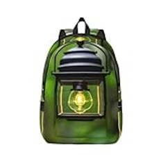 DRTGEDS Firefly och lykta ryggsäckar lätta med 1 huvudfack, axelryggsäck handbagage, Svart, Medium