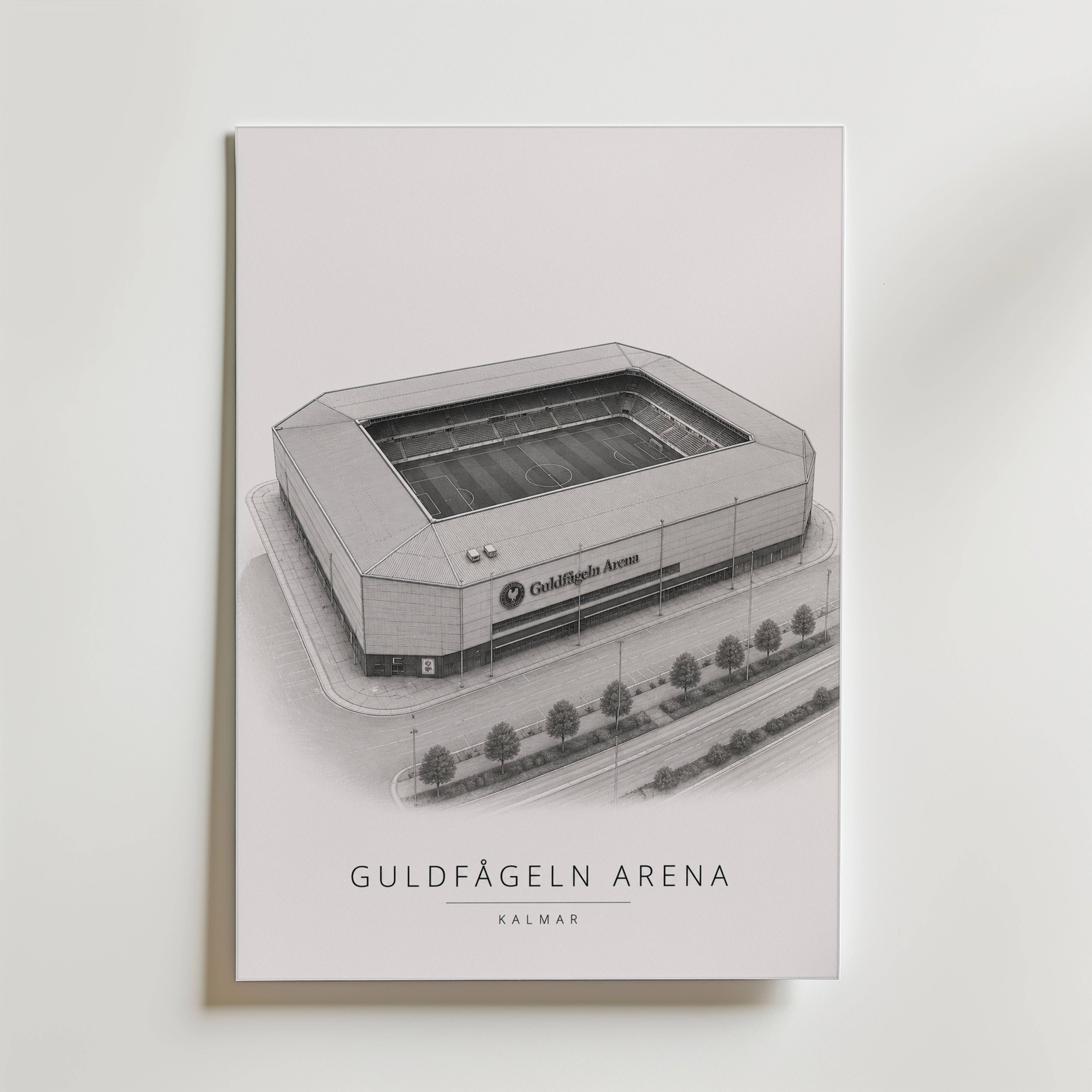 Guldf�geln Arena Poster - Premium Canvas 50x70 cm