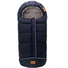 Baby sittstol fotmuff, vinter barnvagn fotmuff sovsäck babyfilt med dragkedja för barnvagn, buggy (102X54CM, marinblå)