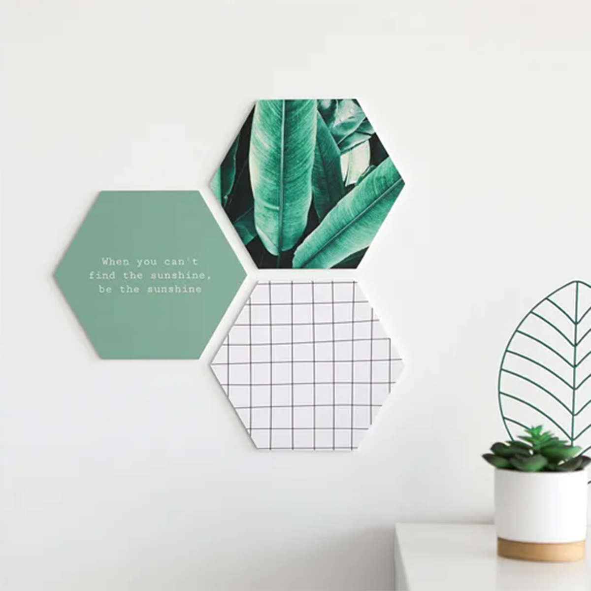 Tavelvägg foto Hexagon Forex