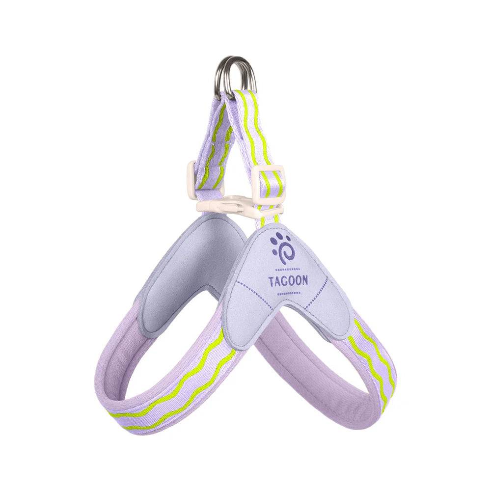 Mesh Saddle Dog Harness & Leash Set | Breathable, Padded | Small Dogs XS–L - Purple / M / SPC (M)