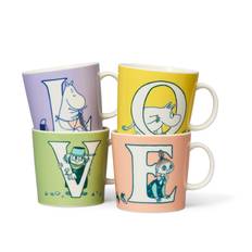 Arabia - Mumin / Moomin - 4 st ABC - Muggar - L O V E Design Tove Jansson