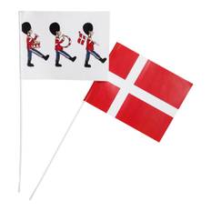 Dannebrogsflag og flag med garder soldater, Højde 40 cm 6 stk. pr. pose