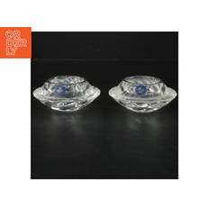 Glas fyrfadsstager fra Royal Copenhagen (str. Ø 10 cm)