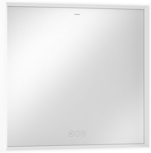 Hansgrohe Xarita E spegel med belysning, dimbar, touch, 80,6x70,6 cm, matt vit