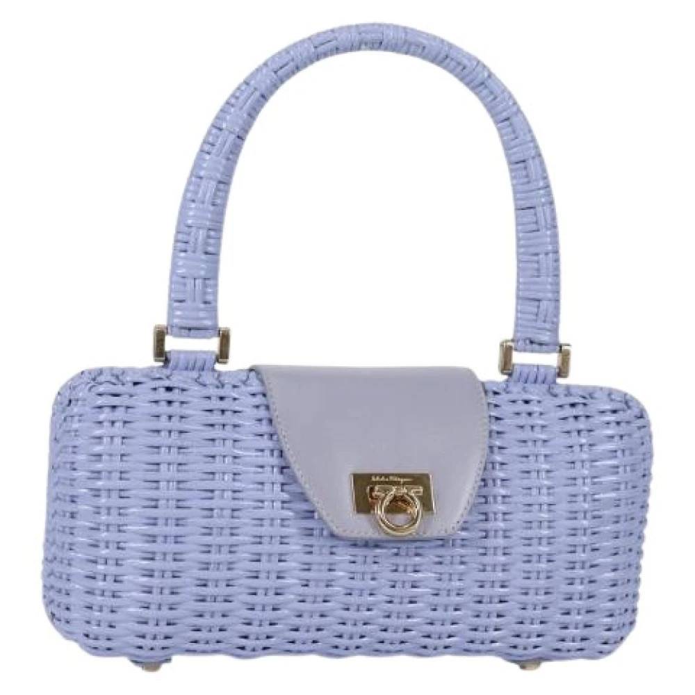 Salvatore Ferragamo Pre-owned Pre-owned Håndtaske - Vintage - Dame - Lilla - ONE SIZE - Uld