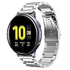 AISPORTS Kompatibel med Samsung Galaxy Watch 3 armband 41 mm rostfritt stål för kvinnor och män, 20 mm snabbkoppling klockarmband, sportarmband, metallarmband, ersättningsarmband för Galaxy Watch 42
