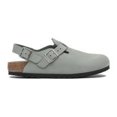 Birkenstock, Skor, Dam, 37 EU, Läder, Gröna Sandaler med Hälrem Design