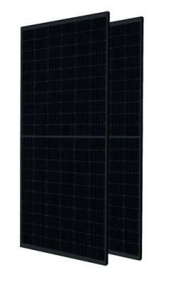 PV-modul JA Solar 500W, mono-Si, bifacial, N-typ halvceller 182mm, ca 120cm kablar, MC4-EVO2A-kontakt, 27,3kg vikt, Full Black