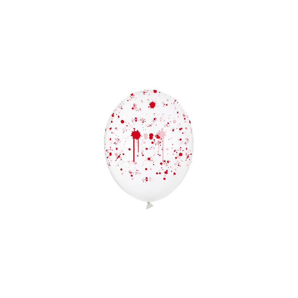 50 stk. Balloner Crystal Clear Blood Stains 30 cm