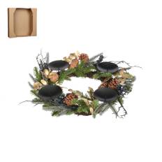 Adventskrans med ljushållare