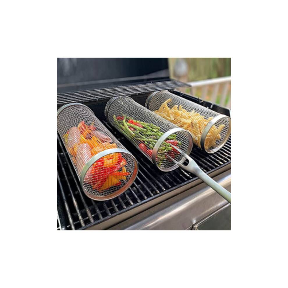 Grillkurv i rustfrit stål, 30 cm