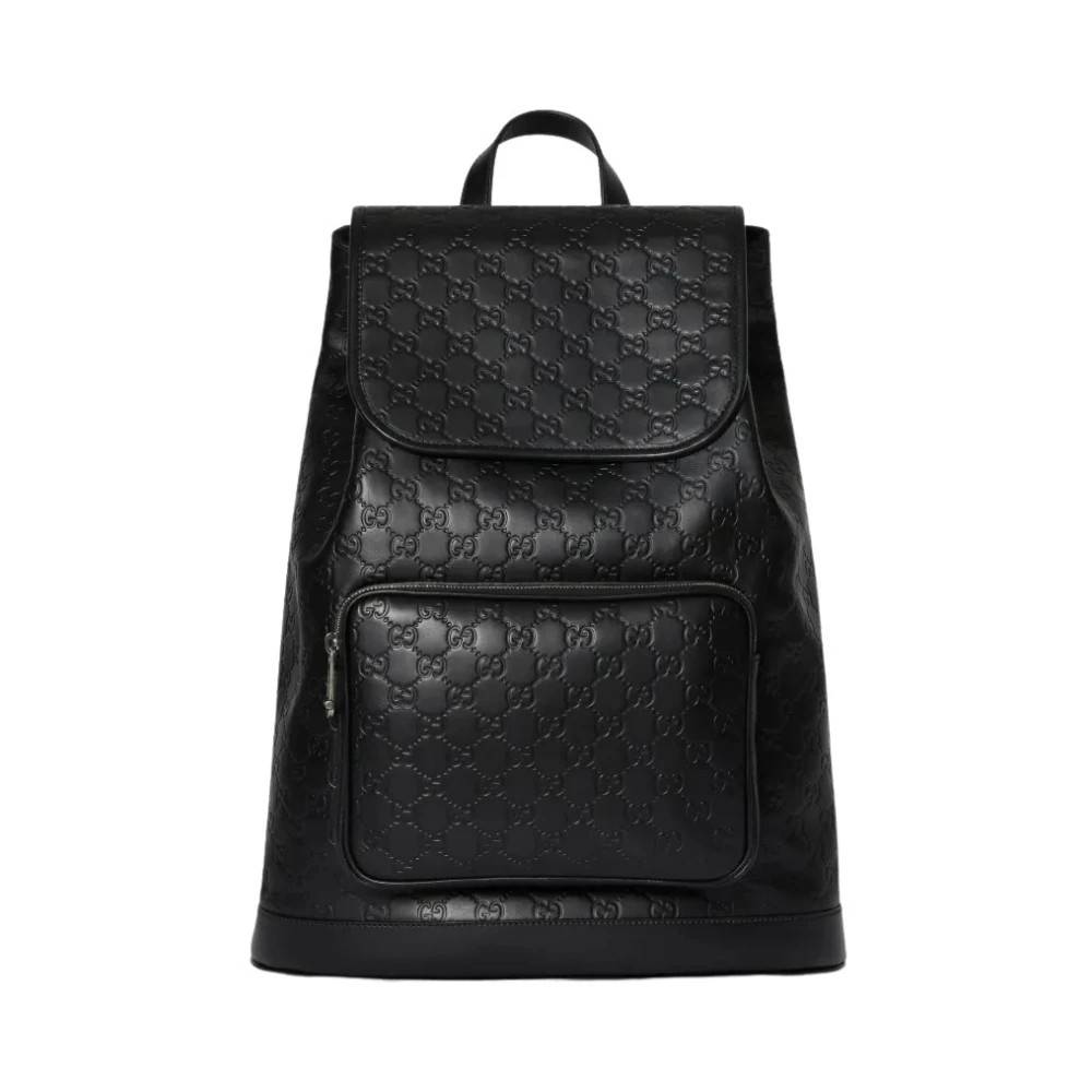 Gucci - GG Emblem Medium Backpack Väskor - Herr - ONE Size - Läder