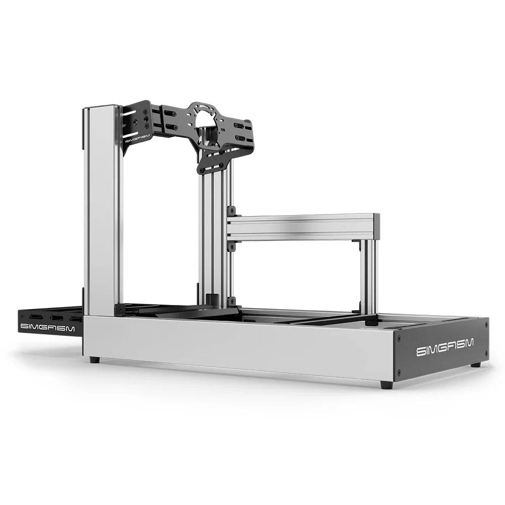 SIMGASM | Sport Aluminum Sim Racing Cockpit - Front Mount / Silver