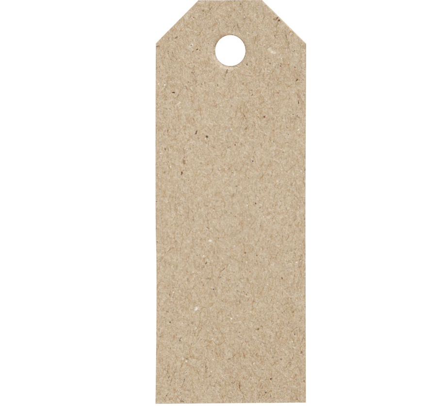 Manillamærker, 20 stk, 3x8 cm, natur