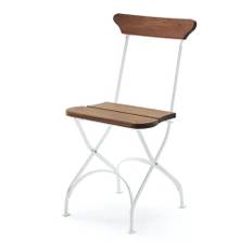 Byarums Bruk - Classic No. 2 Oljad Mahogny/Vitlackerad Aluminium - Matstolar utomhus