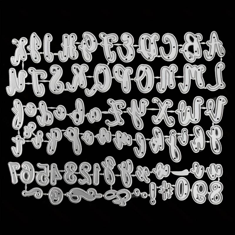 70pcs Number Cutting Dies Metal Cutting Dies Embossing Script Die Stencils Letter Symbol Cutting Deis For Card Making Supplies