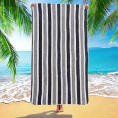 1pc Striped Beach Towel Ultra-Fine Fiber Velvet Coral Soft Water-Absorbing Quick-Drying Beach Towel Different Sizes Sold Separately, Please Choose The Right Size