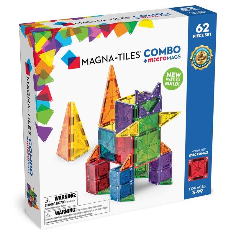 Magna-Tiles microMAGS combo, 62 bitar