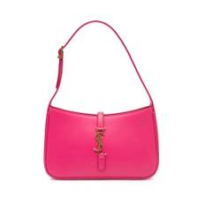 Saint Laurent Vintage, Pre-owned, Dame, Lyserød, ONE SIZE, Uld, Brugt Jane Hobo Taske YSL Logo