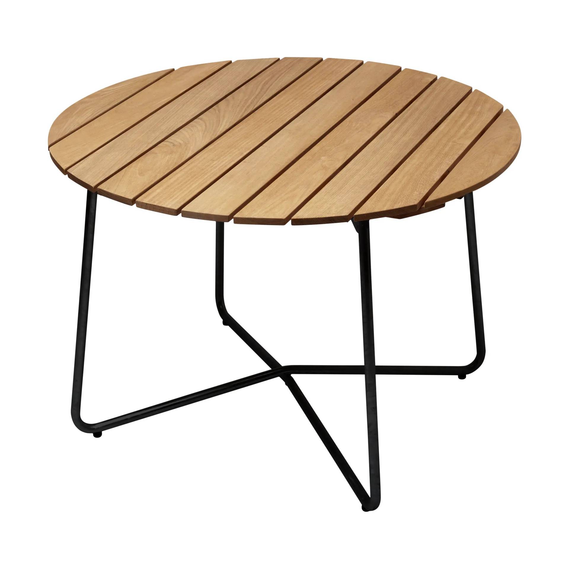 Grythyttan Stålmöbler 9A spisebord Olieret eg-sort, Ø100 cm.