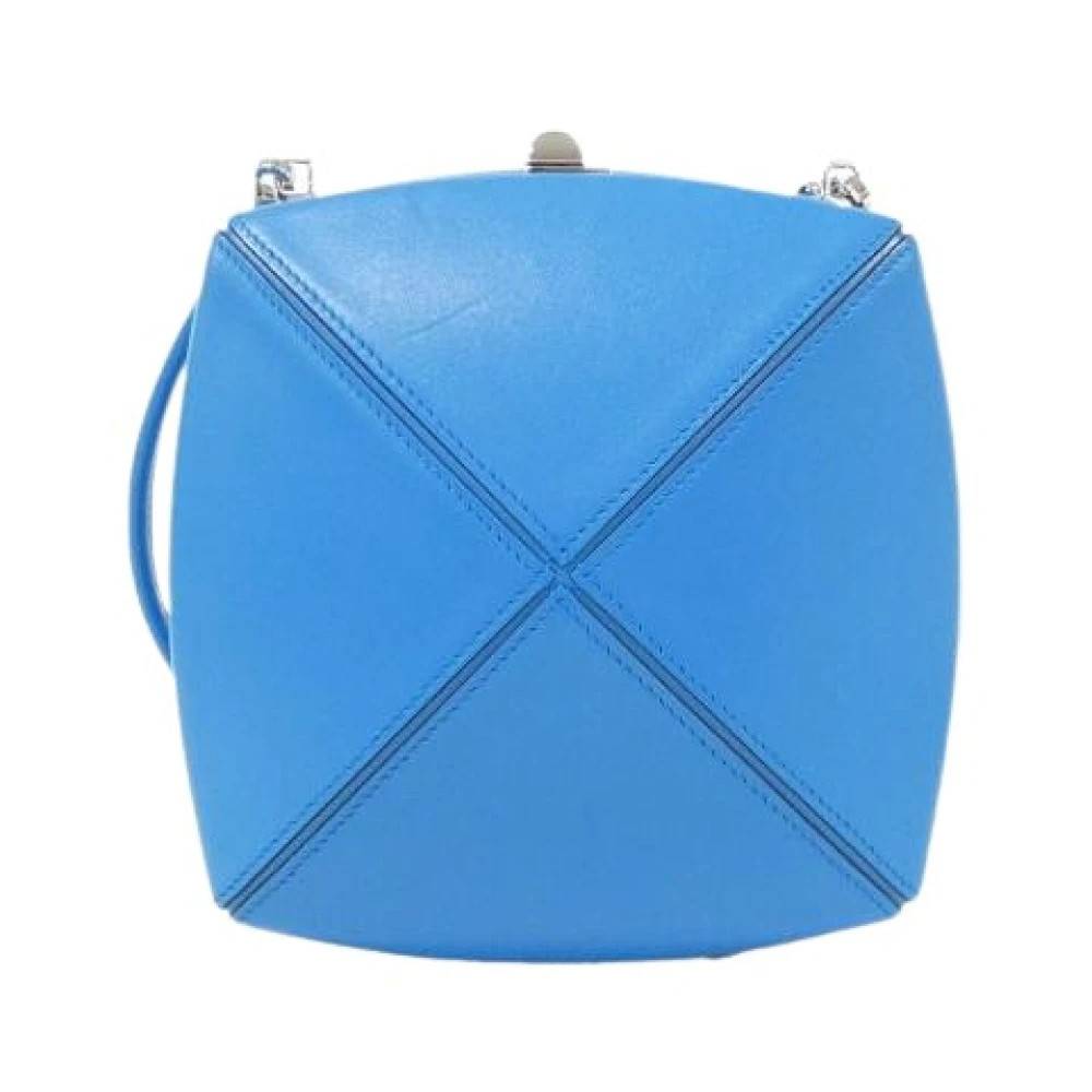 Hermès Vintage Pre-owned Laeder skuldertasker - Vintage - Dame - Blå - ONE SIZE - Uld