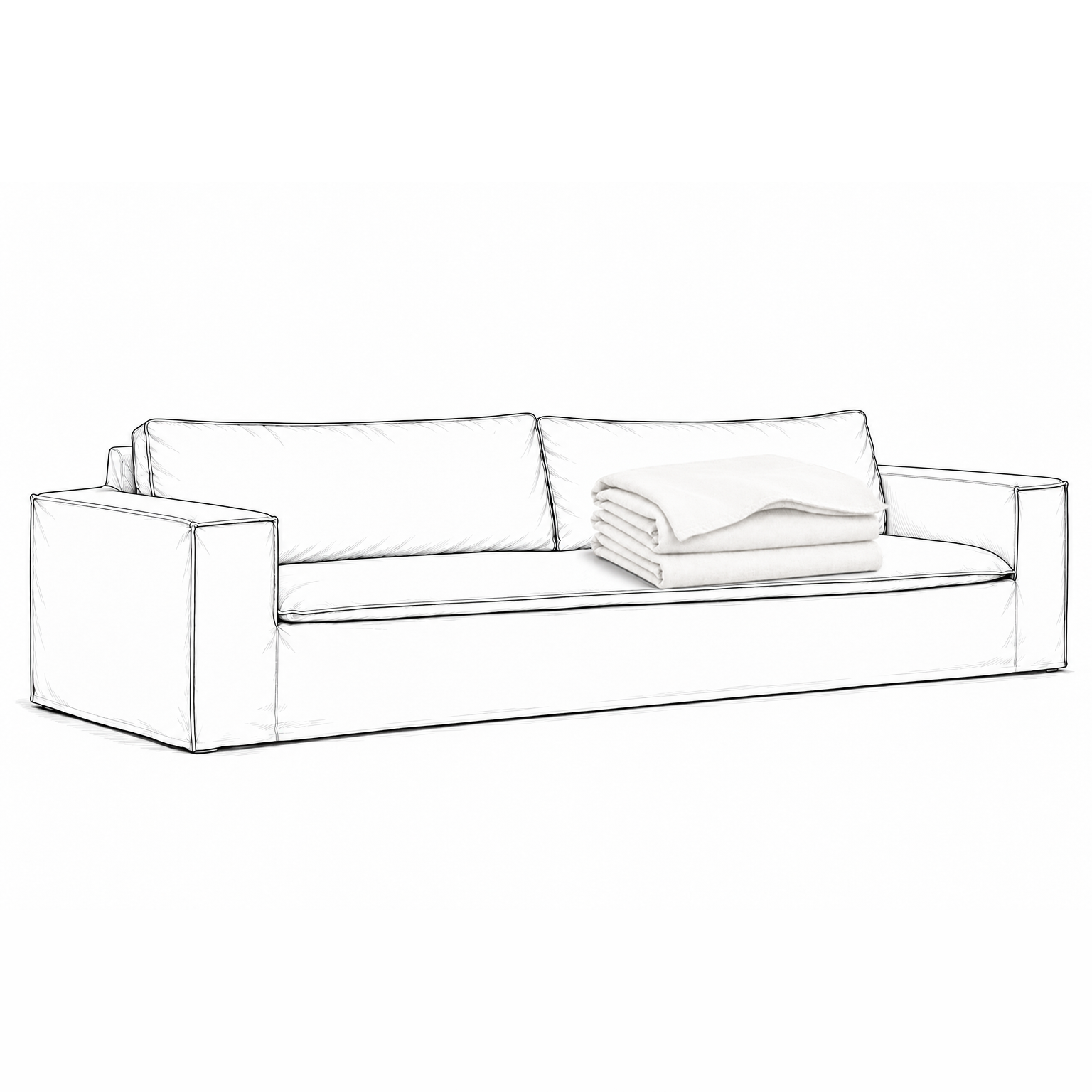 Klädsel Luca Original 3-Sitssoffa True White