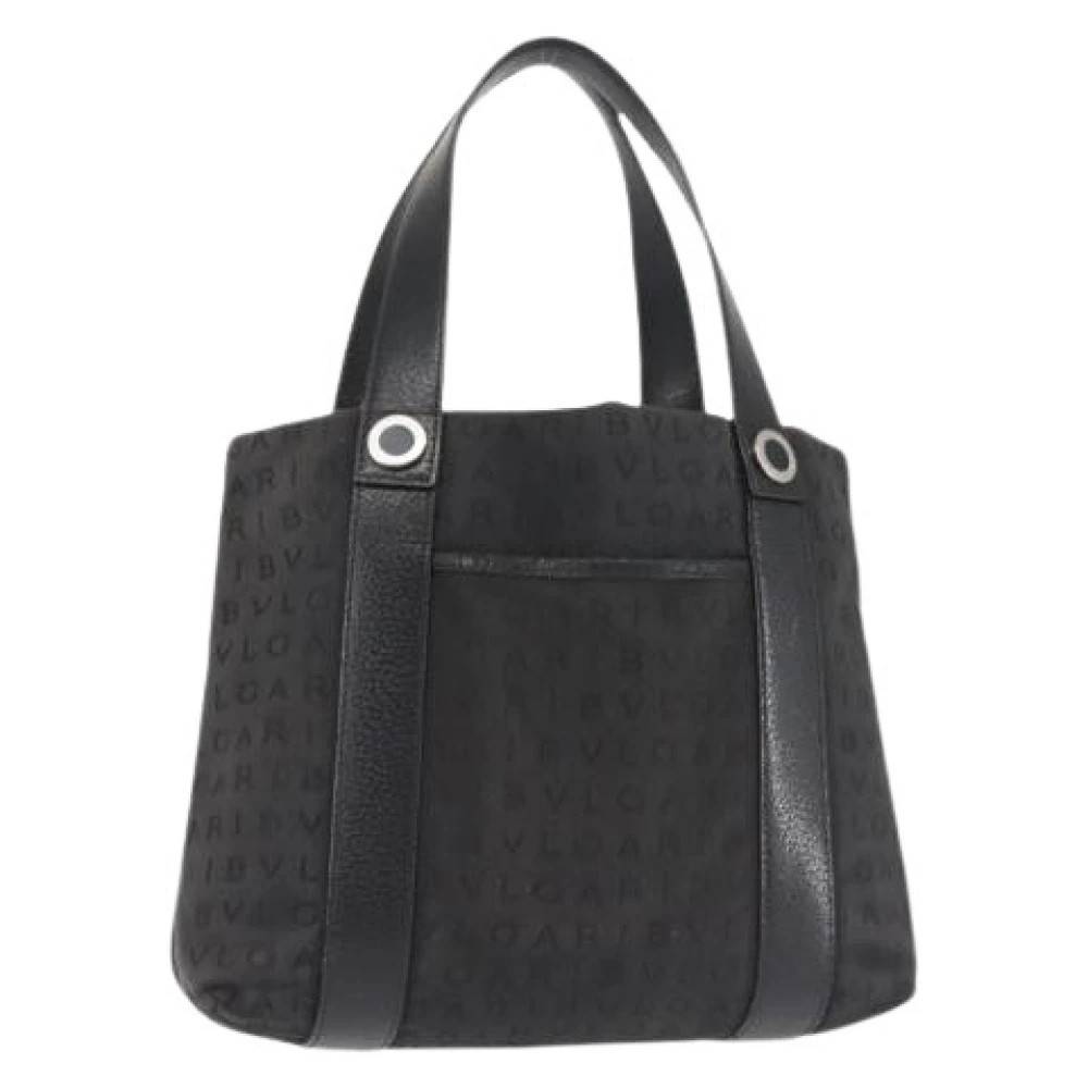 Bvlgari Vintage Pre-owned Canvas Håndtaske - Vintage - Dame - Sort - ONE SIZE -