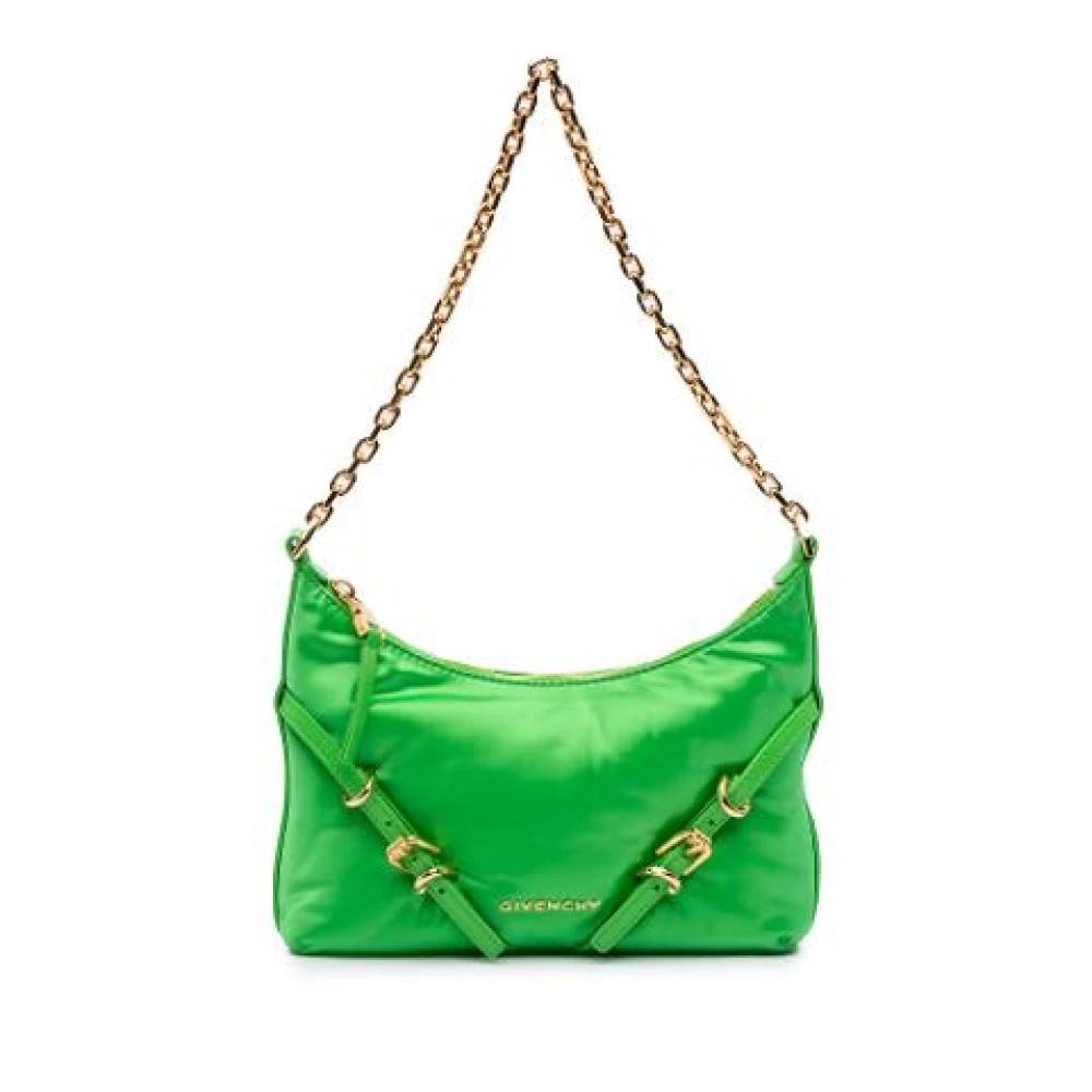 Givenchy Pre-owned Pre-owned Voyou Party Crossbody Bag - Vintage - Dame - Grøn - ONE SIZE - Uld